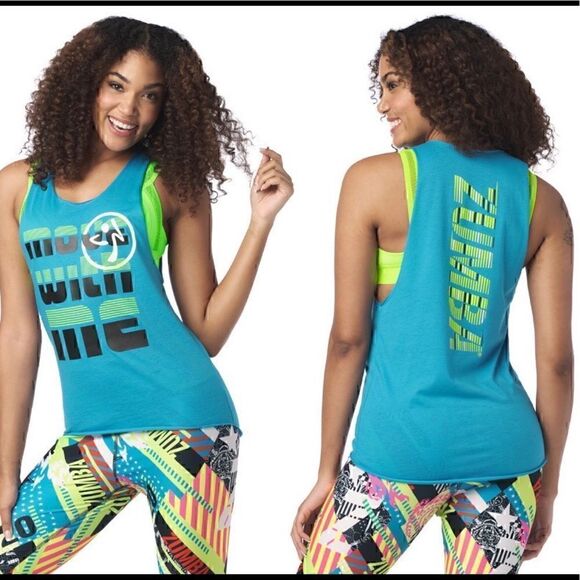 ZUMBA Move with me Tank Top! Loose fit, dry wick available in S, M - Picture 5 of 5